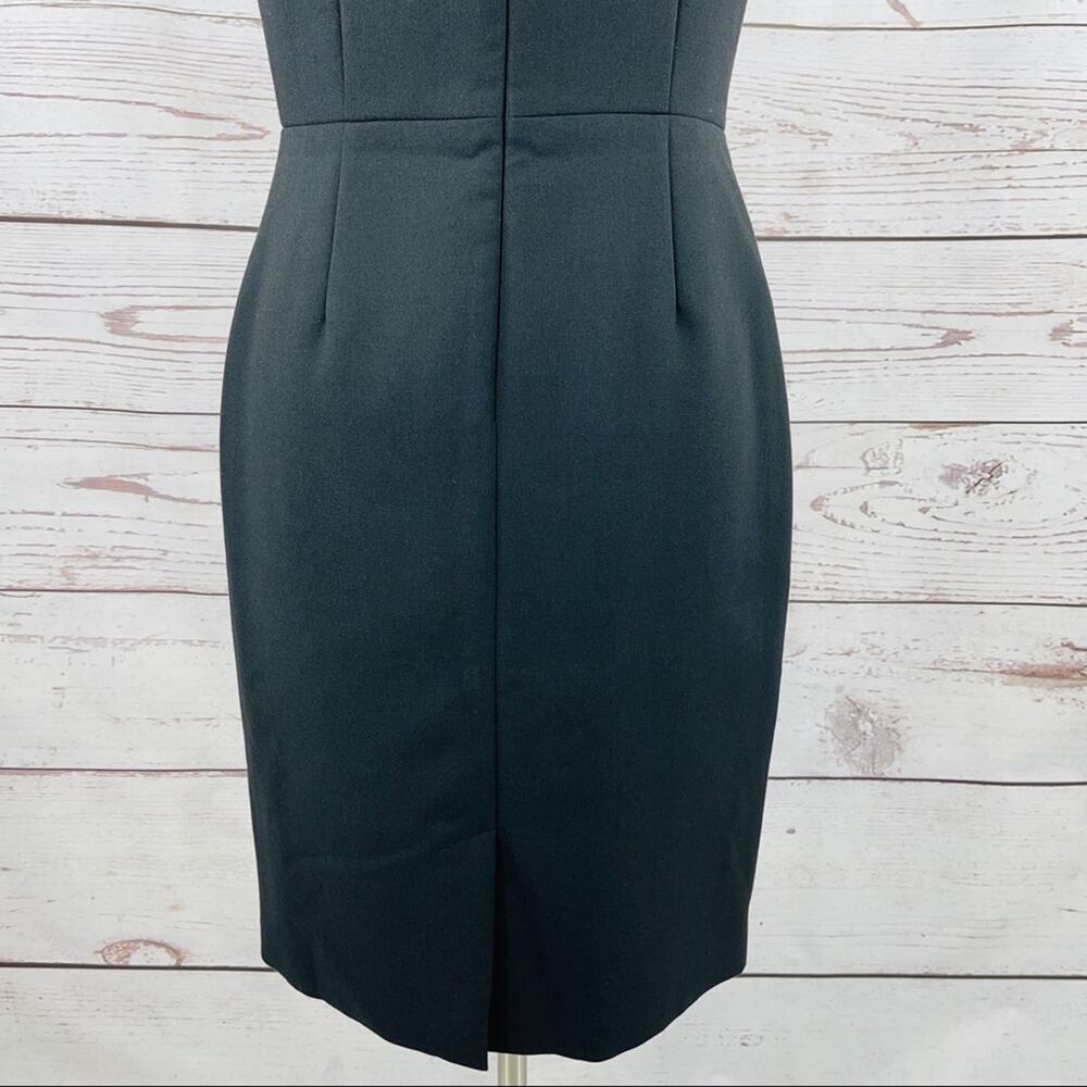Talbots black wool sheath dress pleated bust classy - Picture 10 of 13